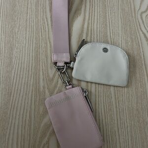 Lululemon Dual Pouch pink & white. Pre owned.